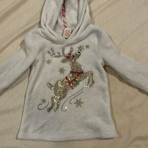 Cynthia Rowley Kids Hoodie with Gold Reindeer Design